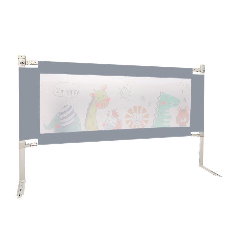 BoPeep Kids Baby Safety Bed Rail Guard Adjustable Folding Child Toddler Grey Small