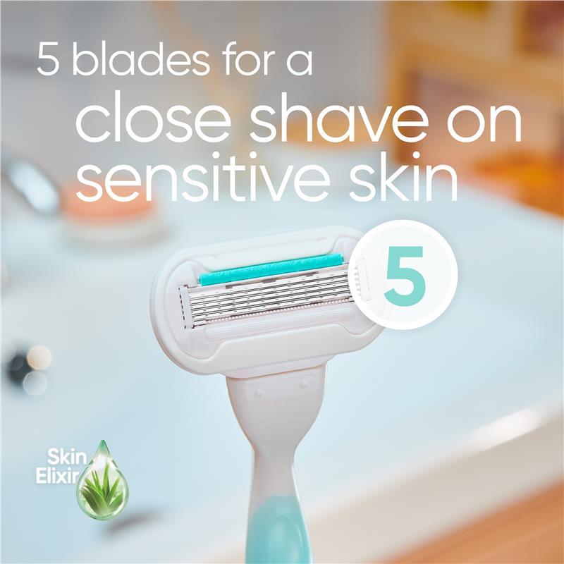 Gillette Venus Extra Smooth Sensitive Razor Handle + 4 Blades