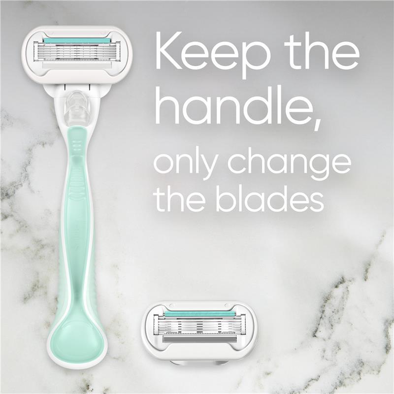 Gillette Venus Extra Smooth Sensitive Razor Handle + 4 Blades