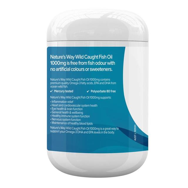 Nature's Way Wild Caught Fish Oil 1500mg Soft Capsules 120 pack