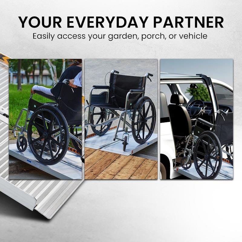 Kartrite Aluminium Foldable Wheelchair Ramp R01 5 Feet