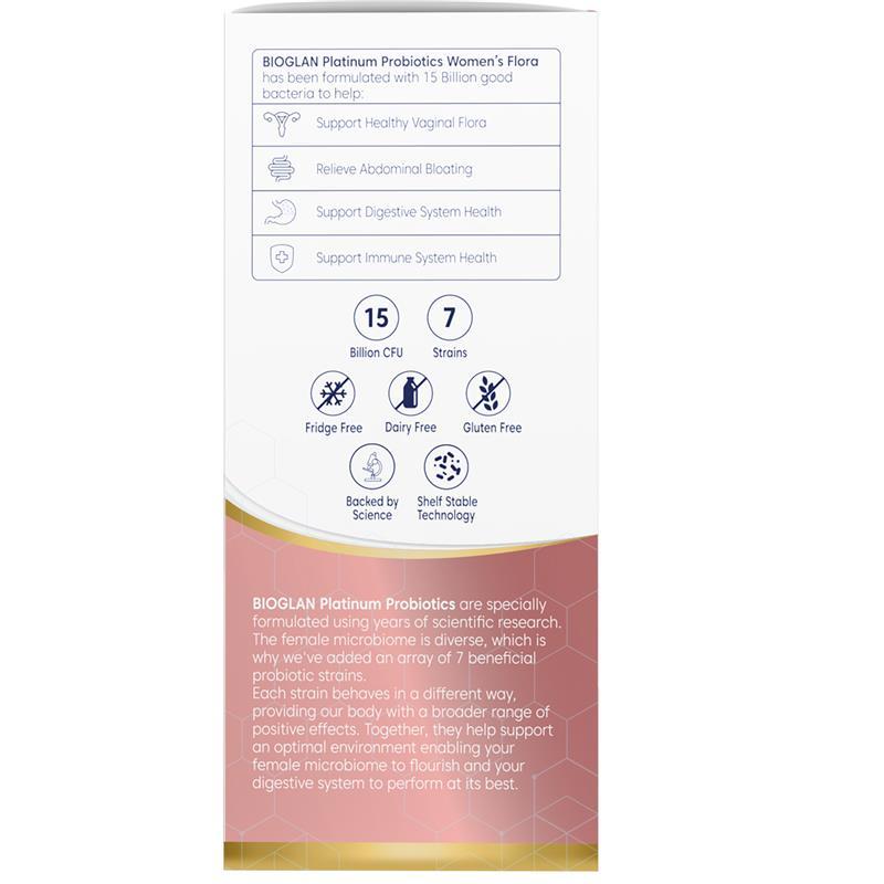 Bioglan Platinum Probiotics Women's Flora 50 Capsules