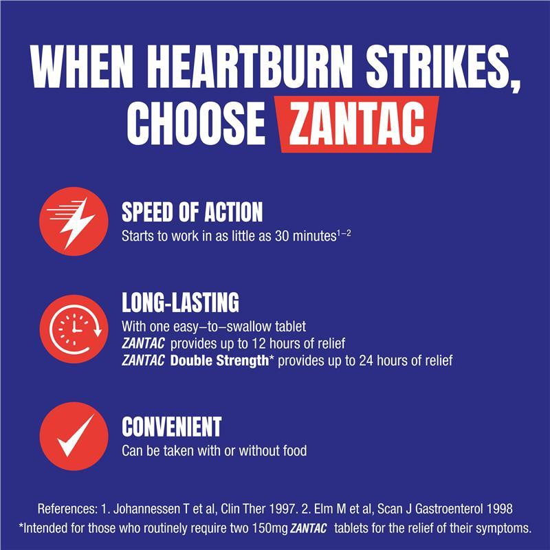 Zantac 12 Hour 150mg 28 Tablets