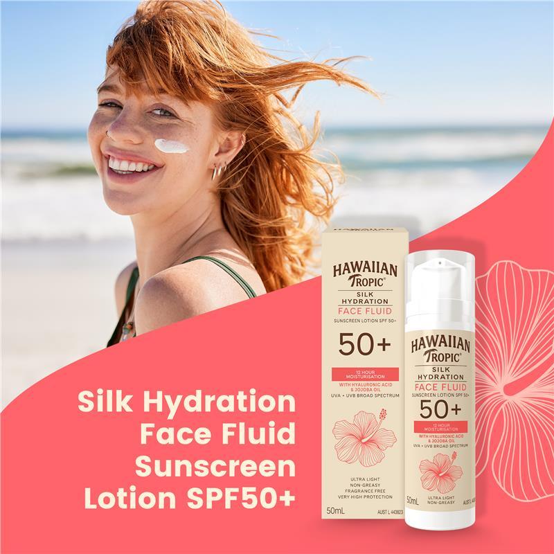 Hawaiian Tropic Silk Hydration Face Fluid 50ml
