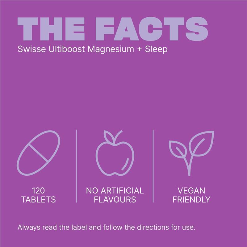 Swisse Ultiboost Magnesium + Sleep 120 Tablets