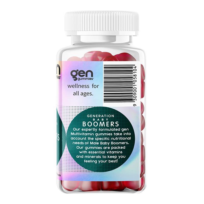 GEN Baby Boomer Gummies Men's Multivitamin Blackcurrant 60 Pack