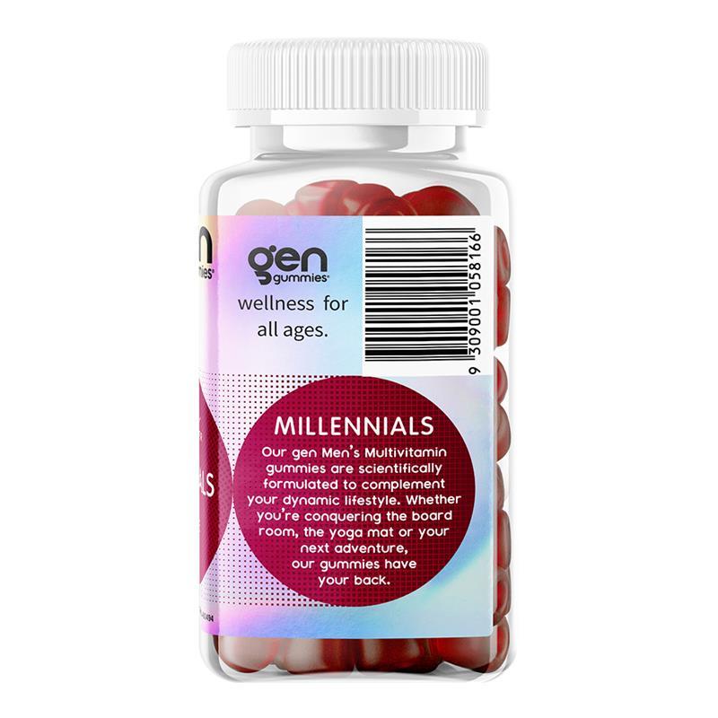 GEN Millennial Gummies Men's  Multivitamin Mixed Berry 60 Pack