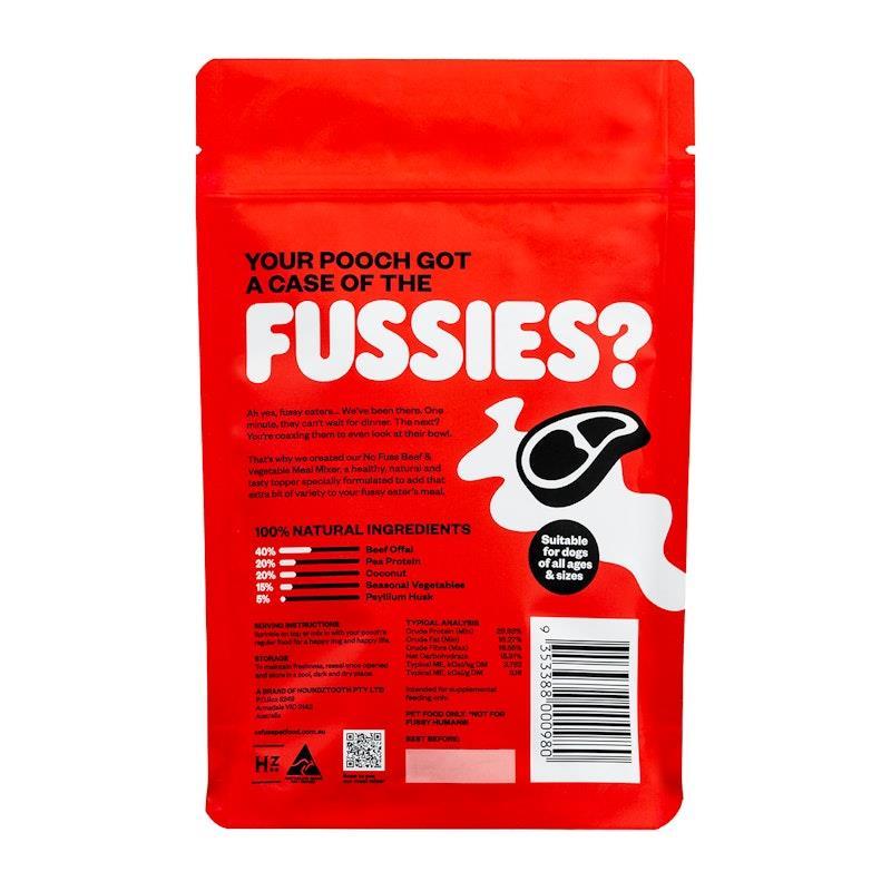 No Fuss Beef & Vegetable Meal Mixer Dog Food 60g