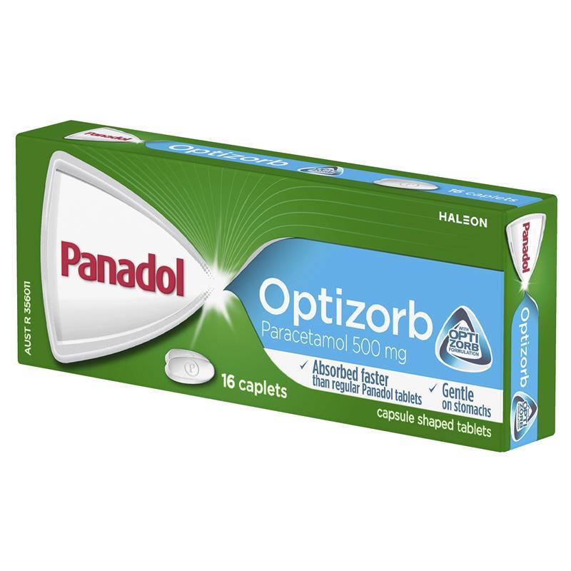 Panadol Optizorb Paracetamol Pain Relief 16 Caplets