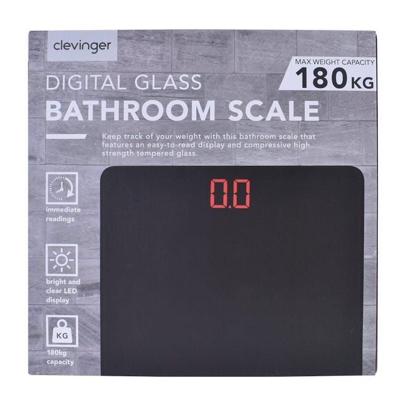 Clevinger Digital Glass Bathroom Body Weight Scale 180kg with LED Display 1Unit