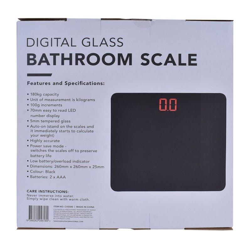 Clevinger Digital Glass Bathroom Body Weight Scale 180kg with LED Display 1Unit