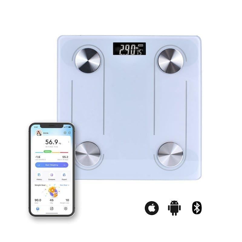 Clevinger Bluetooth Smart Digital Glass Bathroom Scale Max Capacity 180KG 1Unit