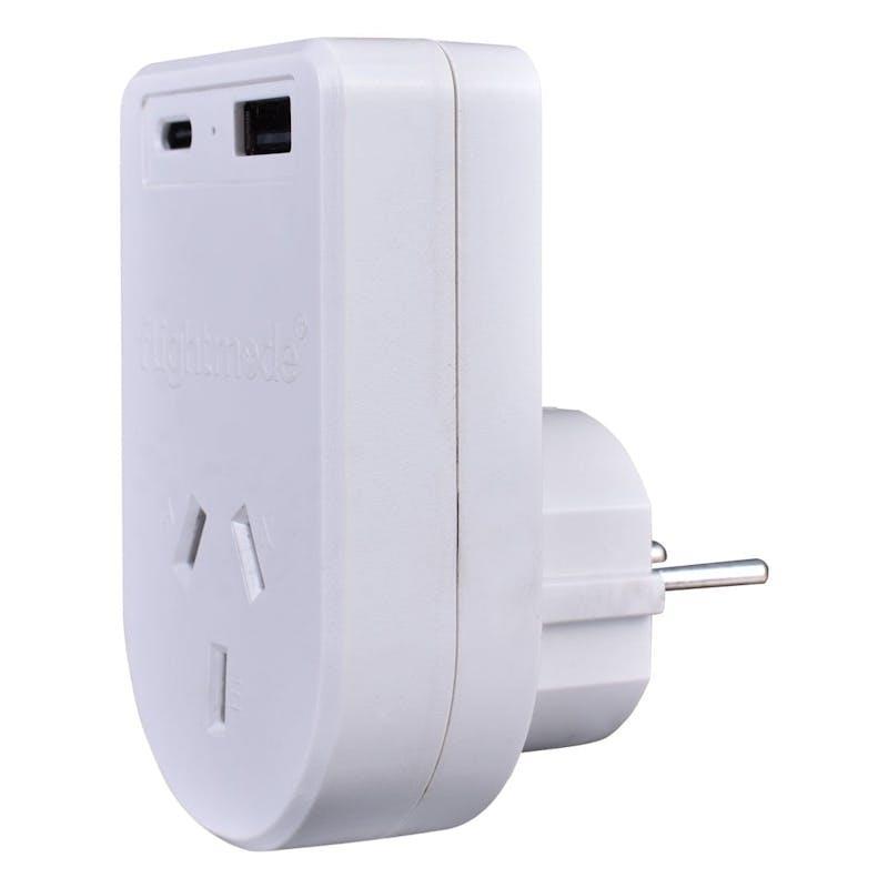 Flightmode Outbound AU/NZ to USA/CANADA Travel Adaptor with USB Type C & A 1Unit