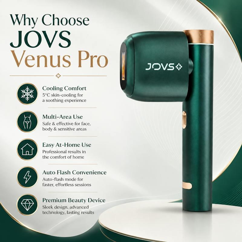 JOVS Venus Pro IPL Hair Removal Device with Ice Cooling Skin Rejuvenation