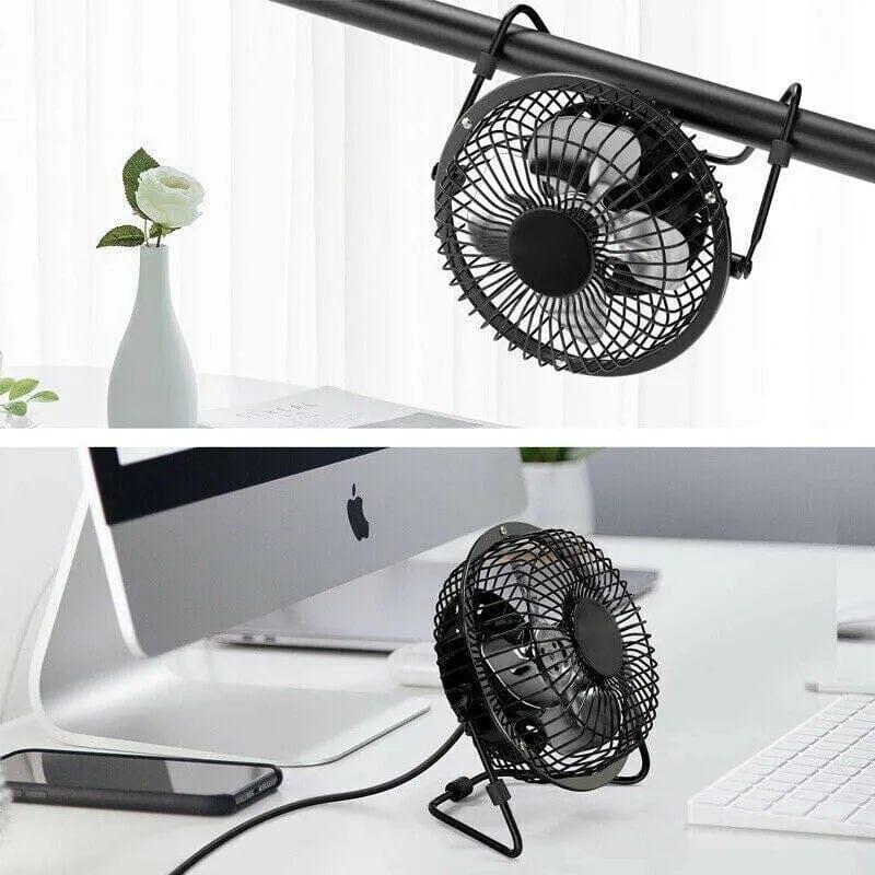 Living Today Mini USB Desk Fan Portable Personal Cooling Fan 360 Degree Adjustable Head Home Office Travel 1Unit