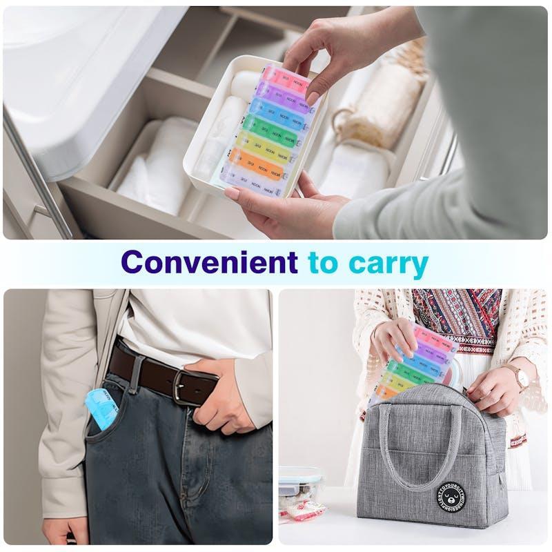 Flightmode 7 Day Travel Pill Box Medicine Organiser with Individual Daily Compartment 1Unit