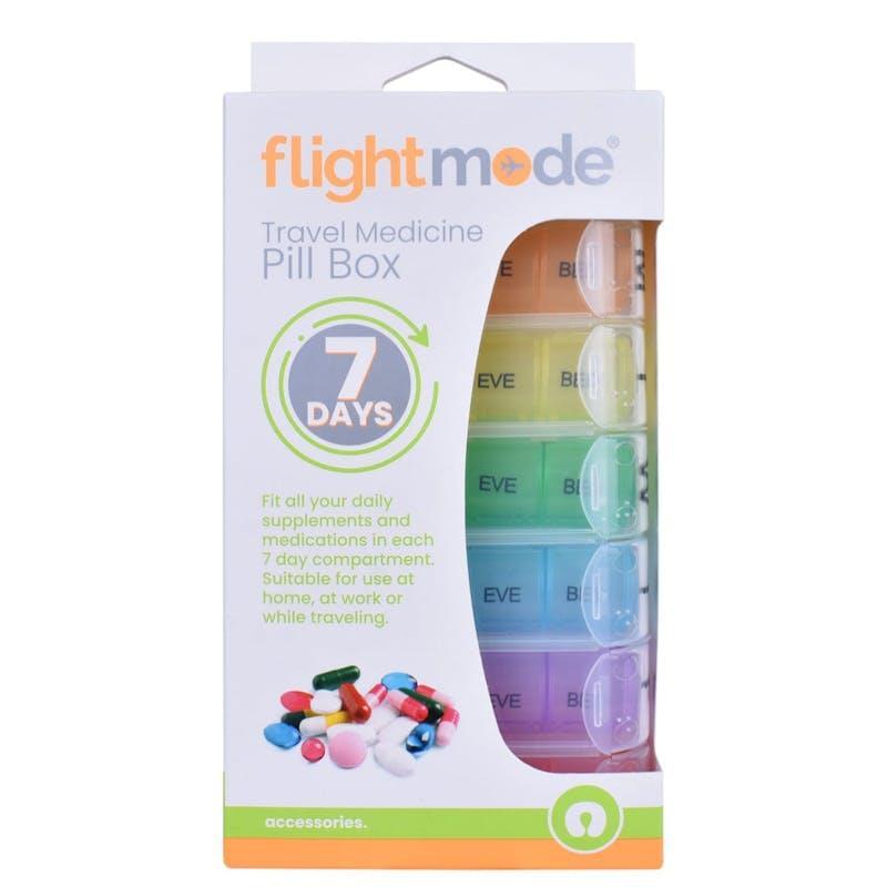 Flightmode 7 Day Travel Pill Box Medicine Organiser with Individual Daily Compartment 1Unit
