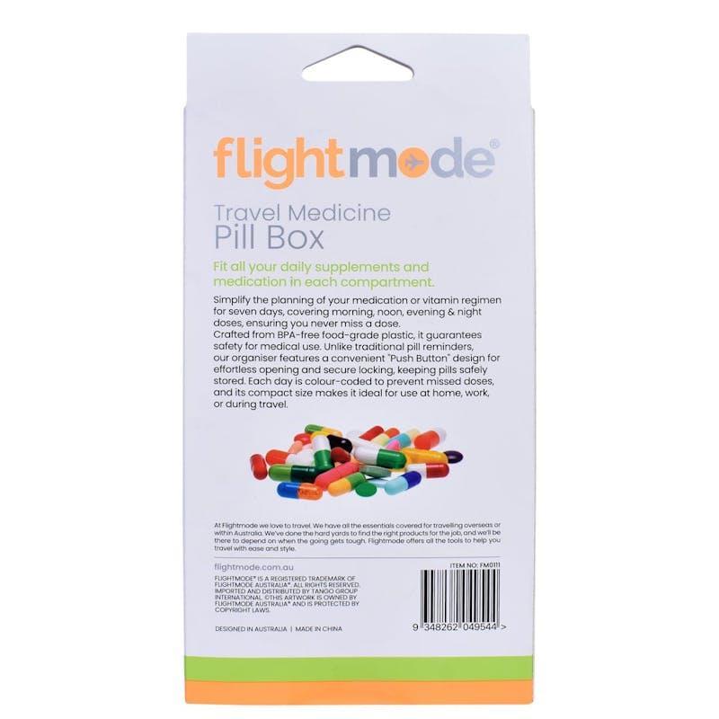 Flightmode 7 Day Travel Pill Box Medicine Organiser with Individual Daily Compartment 1Unit