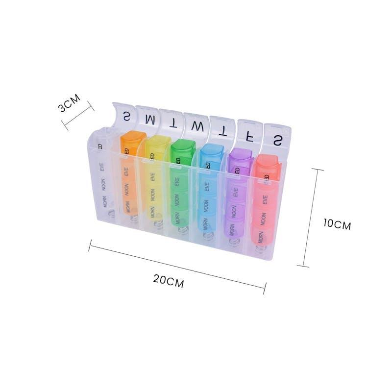 Flightmode 7 Day Travel Pill Box Medicine Organiser with Individual Daily Compartment 1Unit