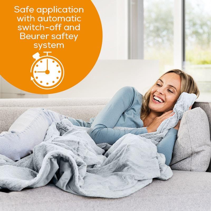 Beurer HD75G Super Cosy Heated Throw - Charcoal Grey One Size