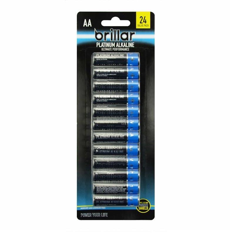 Brillar AA Platinum Alkaline Batteries 2 x 24Pack