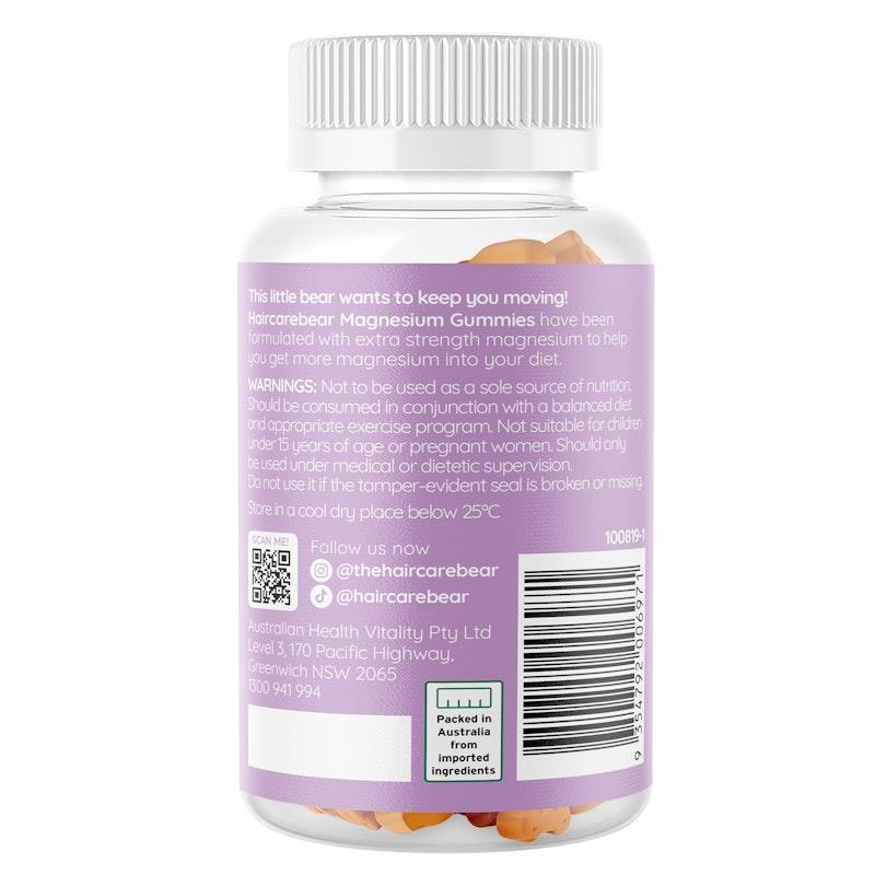 Haircarebear Magnesium Gummies 3x60 Pack