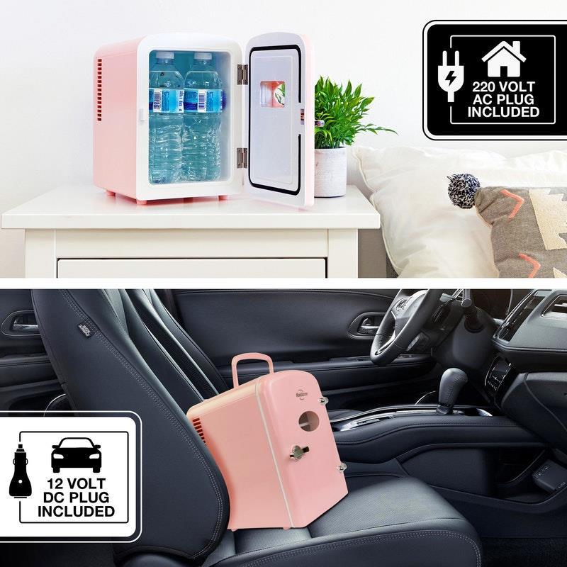 Koolatron Portable Mini Fridge Pink 4 Litre