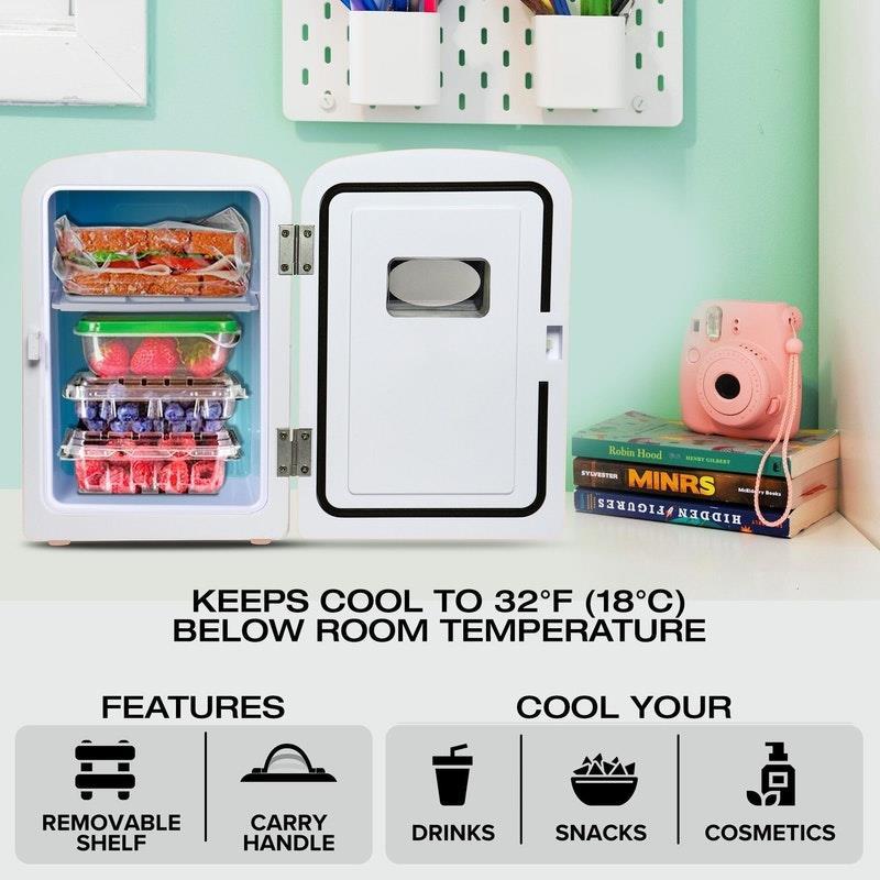 Koolatron Portable Mini Fridge Pink 4 Litre