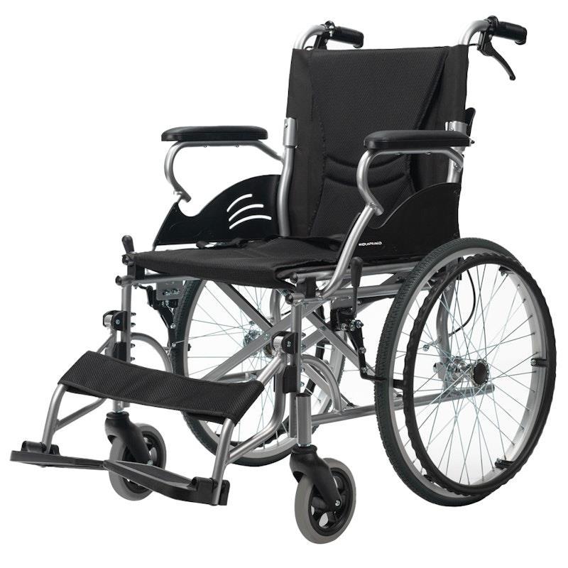 Equipmed Folding Aluminium Wheelchair Black