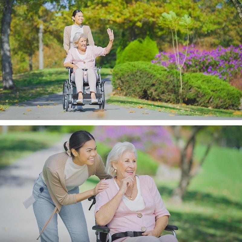 Equipmed Folding Aluminium Wheelchair Black