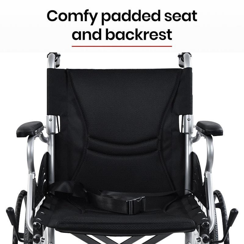 Equipmed Folding Aluminium Wheelchair Black