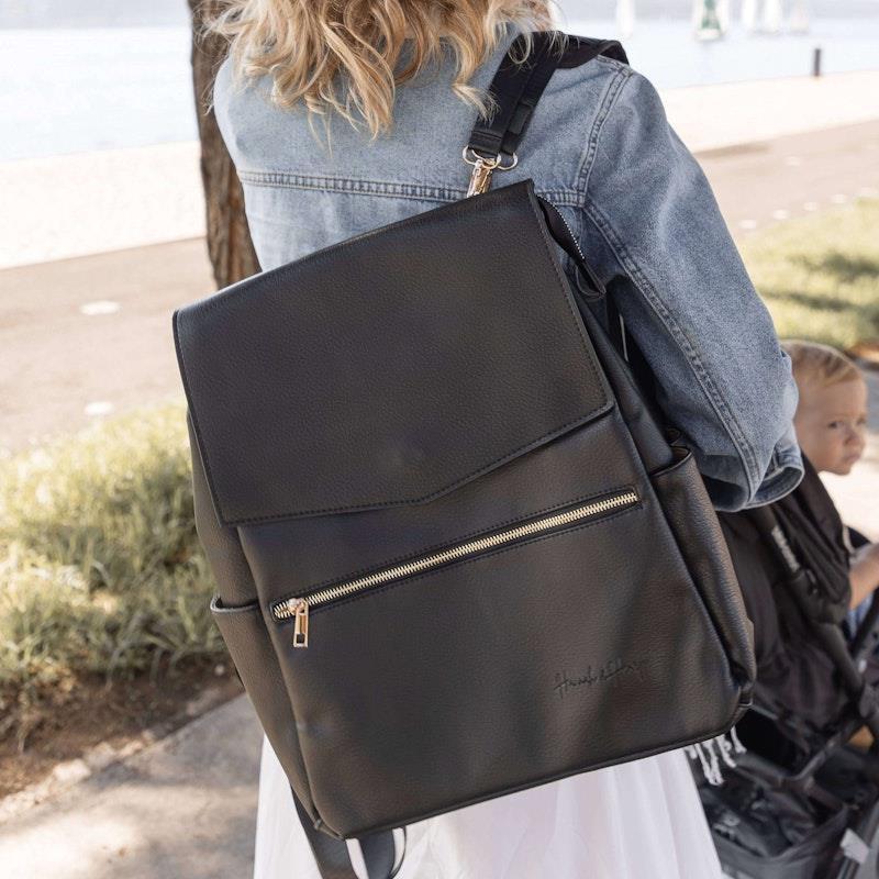 Hannah & Henry Classic Nappy Bag Backpack Black