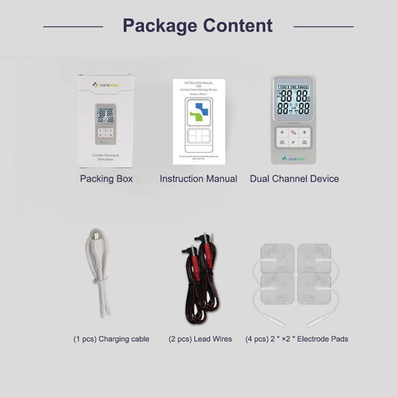 Caremax 2.0 Classic TENS & EMS & Massage 3 in 1 Combo Machine 1Unit