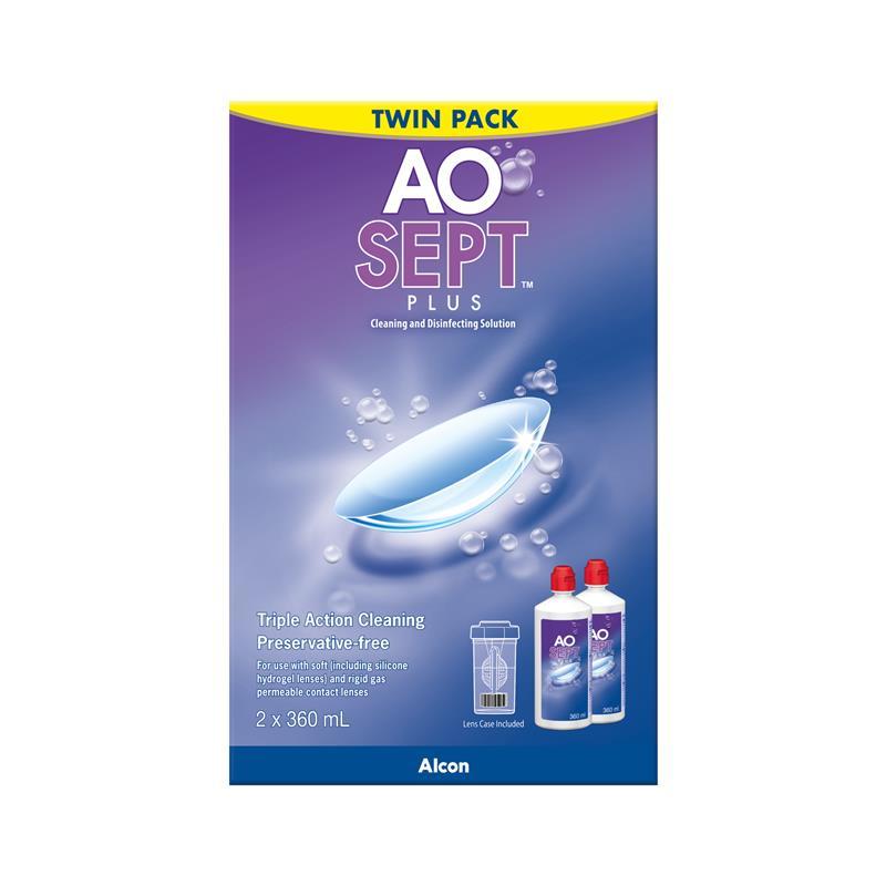 Aosept Plus 360mL Twin Pack