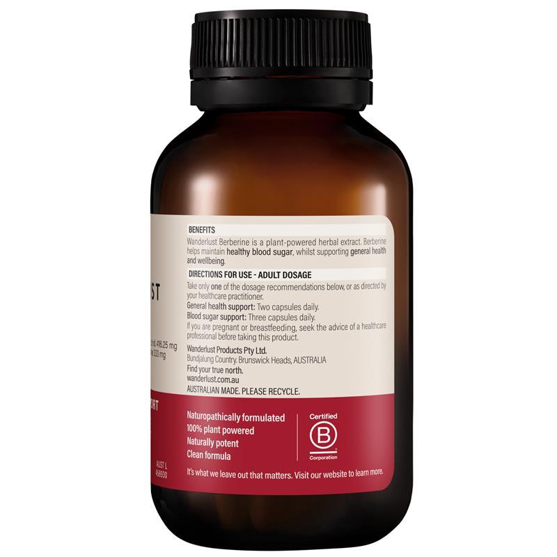 Wanderlust Berberine 333mg 60 Capsules