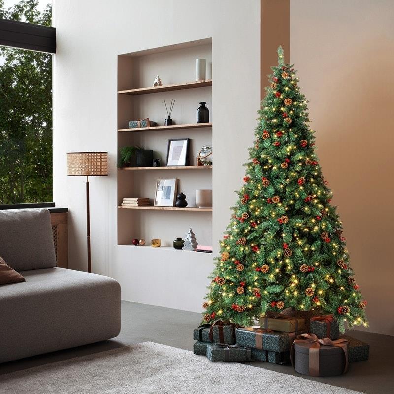 Tinseltown LED Christmas Tree 1.8M Xmas Trees Decorations Green with Ornaments 6 Feet