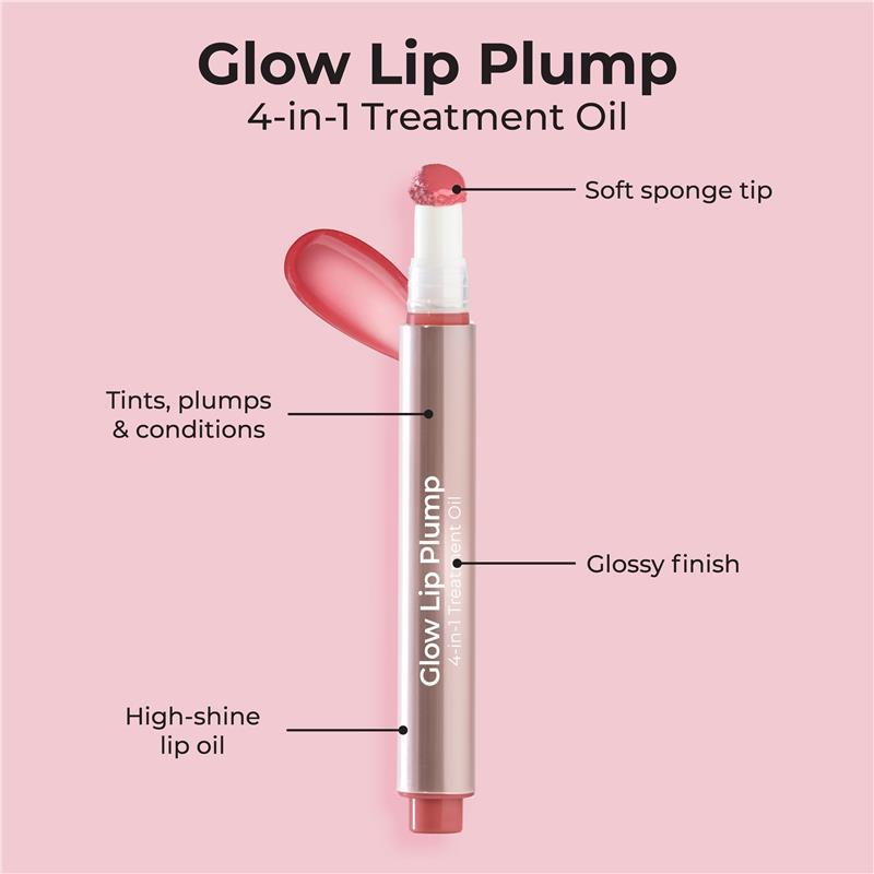 MCoBeauty Glow Lip Plump 4-in-1 Treatment Oil Amelia Berry Mauve