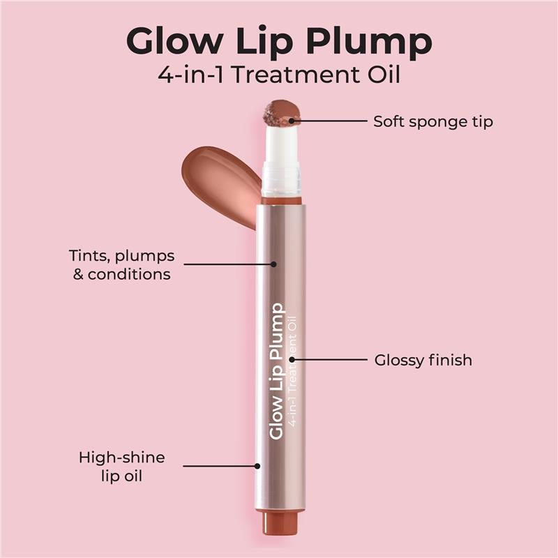 MCoBeauty Glow Lip Plump 4-in-1 Treatment Oil Angel Nude Brown