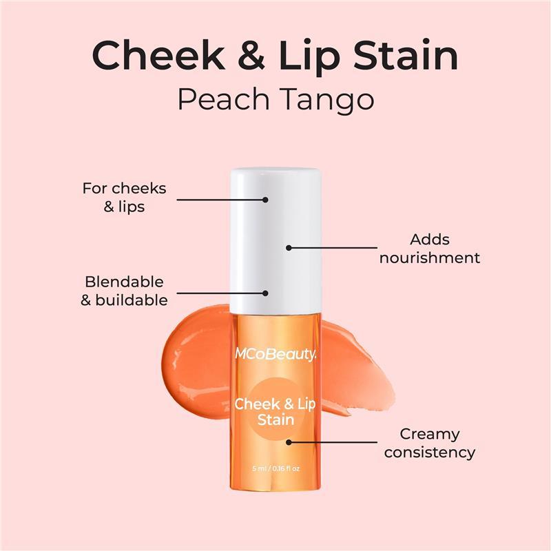MCoBeauty Cheek & Lip Stain 2-in-1 Cream Tint Peach Tango