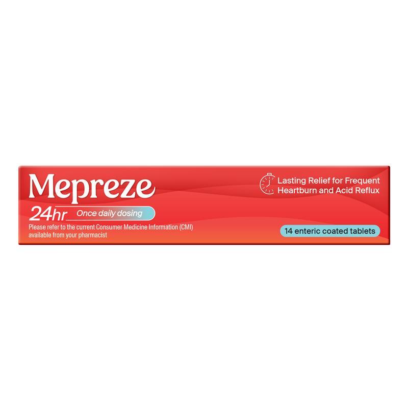 Mepreze 24Hr 20mg 14 Tablets