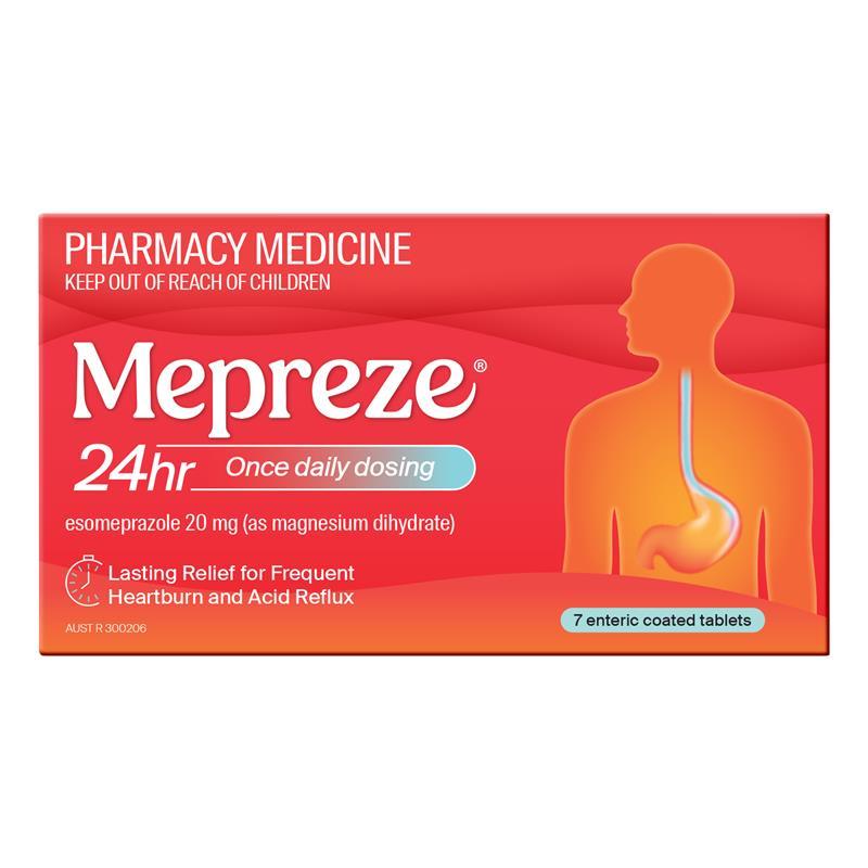 Mepreze 24Hr 20mg 7 Tablets