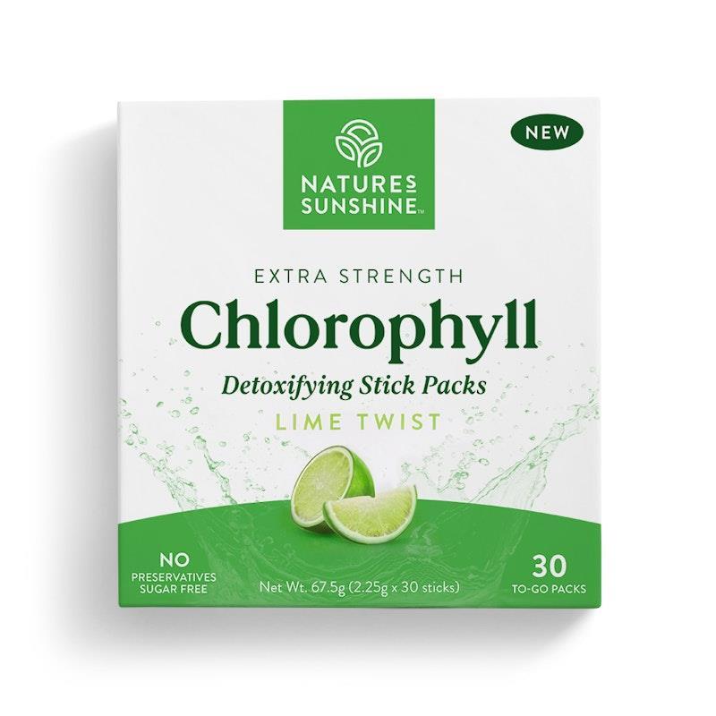 Nature's Sunshine Extra Strength Chlorophyll (30 Stick Packs) Lime Twist