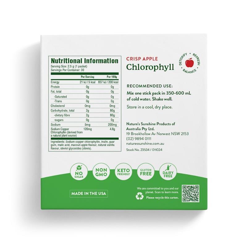 Buy Nature's Sunshine Extra Strength Chlorophyll (30 Stick Packs) Crisp