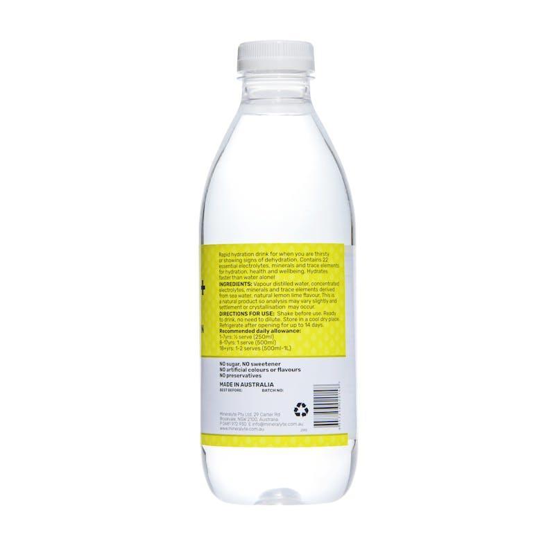 Mineralyte Hydrate+ Ready to Drink Lemon and Lime Flavoured 1Litre 4Pack