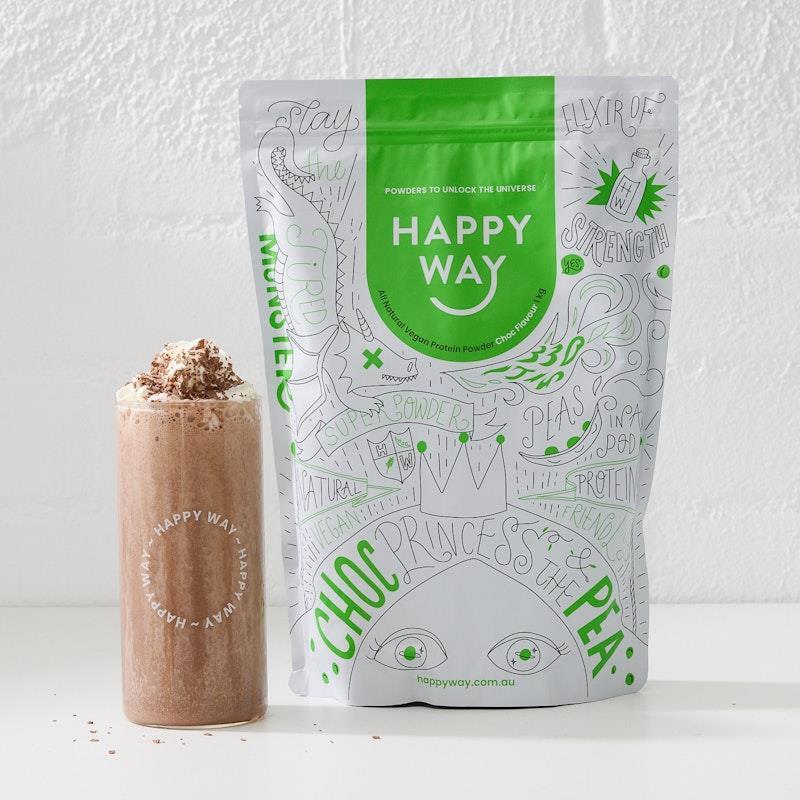 Happy Way Choc Pea Princess Vegan Protein Powder 1kg