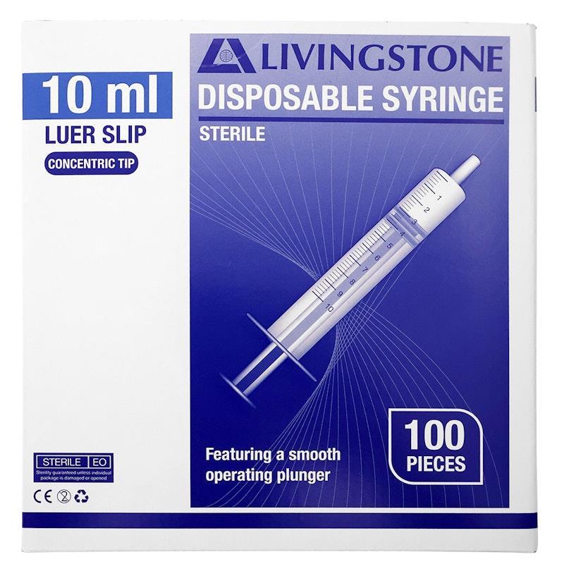 Buy Livingstone Syringe Luer Slip Tip Concentric Nozzle Sterile 10mL ...