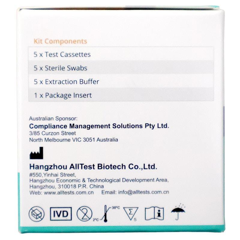 EasyTest COVID-19 Influenza A/B Antigen Combination Nasal Test Kit 5Pack