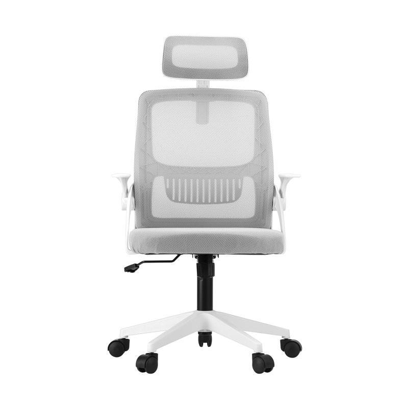 Oikiture Mesh Office Chair Executive Fabric Gaming  Racing Computer Seat White