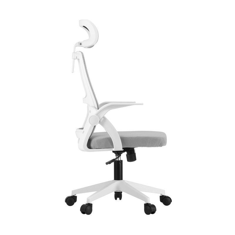 Oikiture Mesh Office Chair Executive Fabric Gaming  Racing Computer Seat White