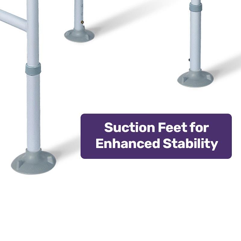 Equipmed Over Toilet Support Frame Safety Grab Rail Aid 125Kg Max Capacity 1Unit